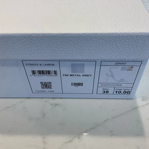 Dior Dway Heeled Sandals Metallic Thread Embroidery Strass size 38 - Picture 12 of 14